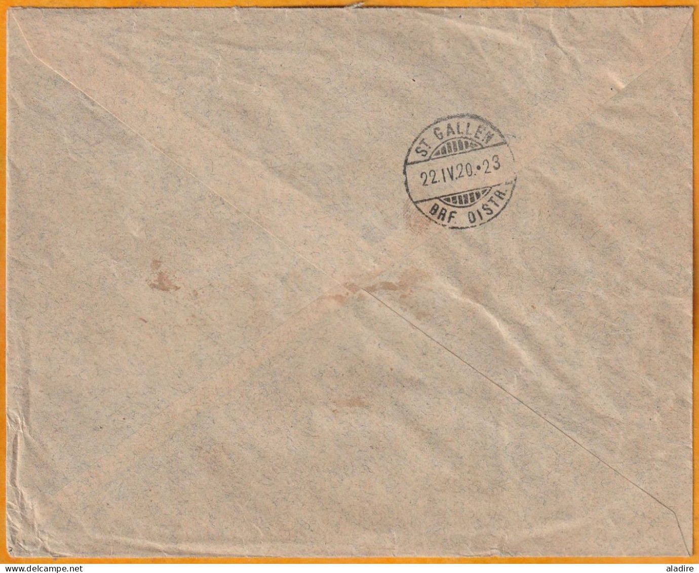 1920 - Enveloppe Recommandée De τα Χανιά LA CANEE, CRETE, Κρήτη, GRECE Ελλάδα Vers Saint-Gall, Suisse - Crete