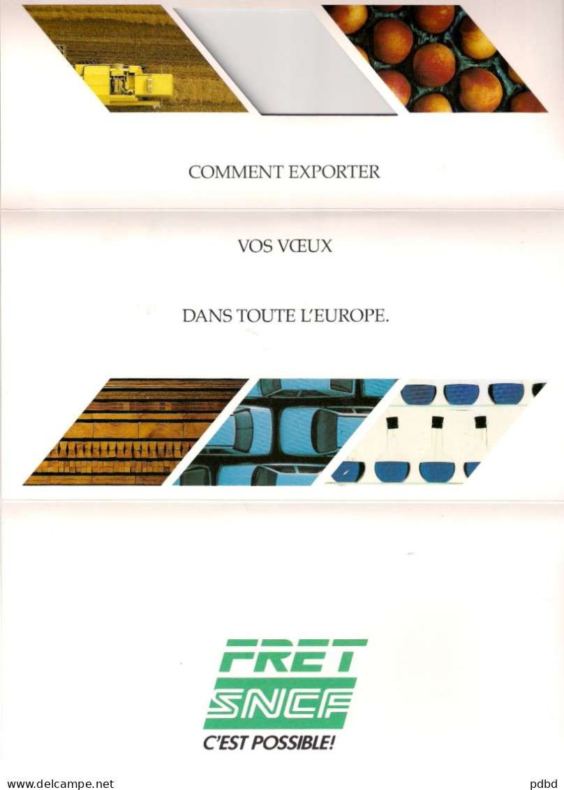 SNCF 18  . Triptyque Horizontal X3 . Meilleurs Voeux FRET 89 . - Chemin De Fer