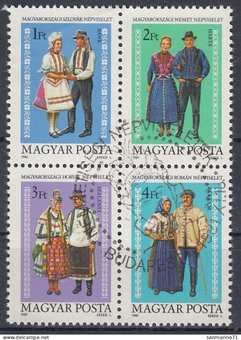 HUNGARY 3510-3513,used,falc Hinged - Gebruikt