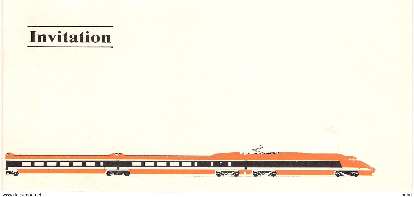 SNCF 20 . TGV Sud-Est . Dépliant Horizontal X2 . Invitation . - Ferrovie