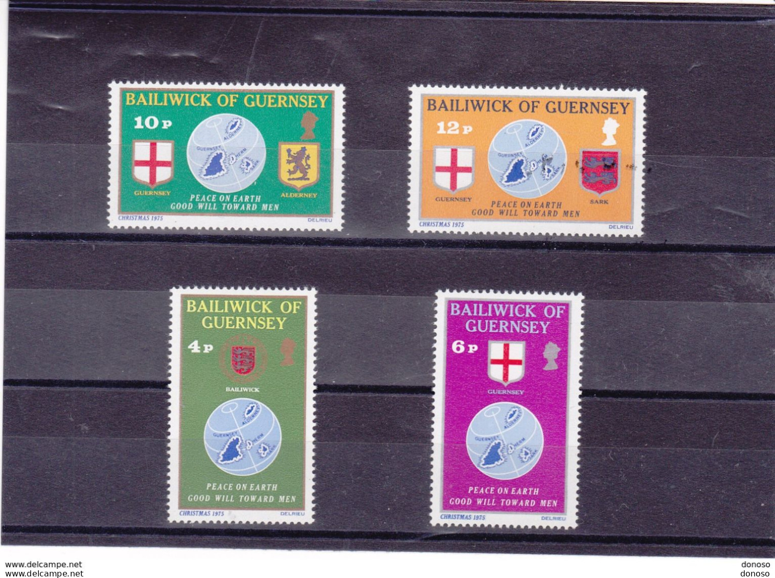 GUERNESEY 1975 NOËL Yvert 120-123, Michel 125-128 NEUF** MNH - Guernsey