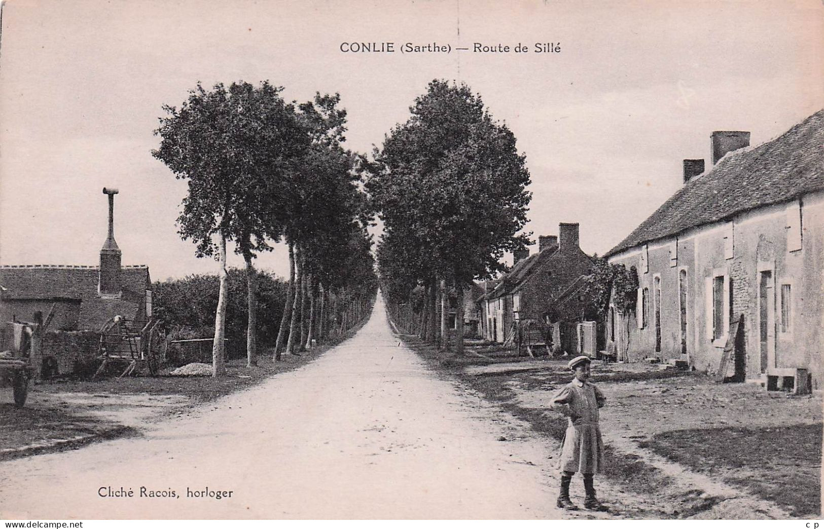 Conlie - Route De Sillé -  CPA °J - Conlie