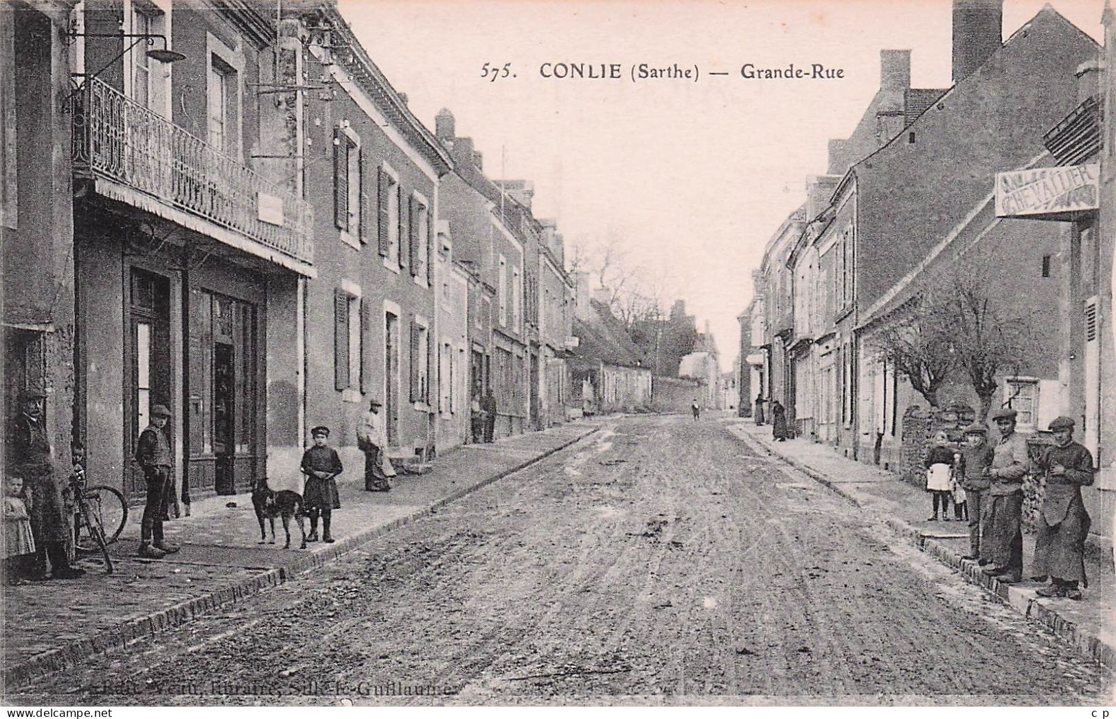 Conlie - Grande Rue -  CPA °J - Conlie