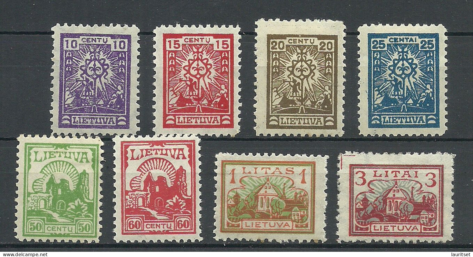 LITAUEN Lithuania 1923 Michel 187 - 194 (high Value, Mi 195 Is Missing From Set) * - Litauen