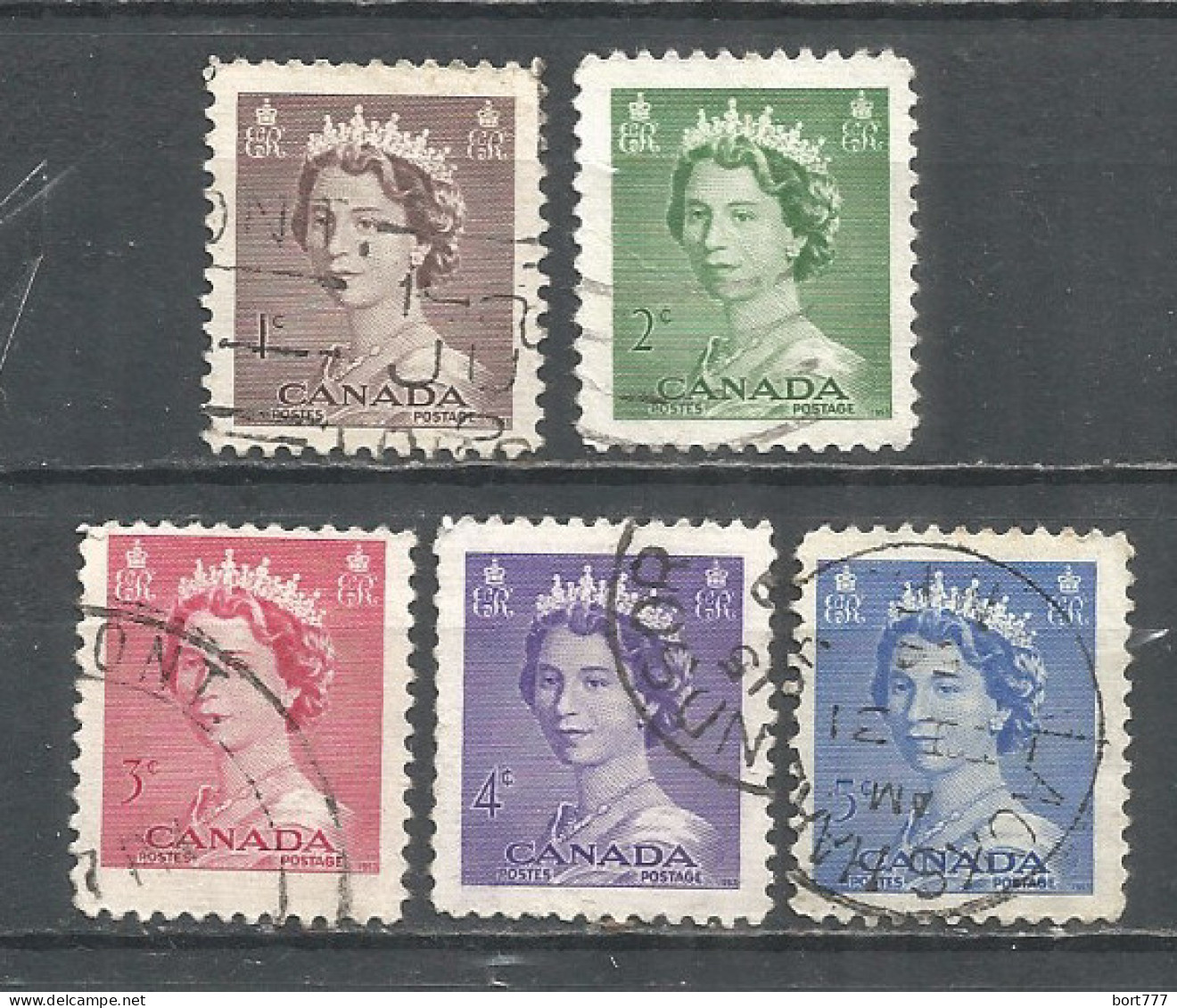 Canada 1953 Year, Used Stamps Set Mi.# 277-81  - Gebraucht