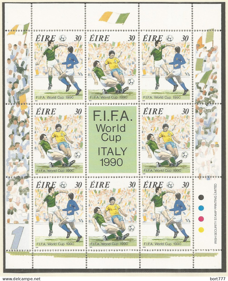 IRELAND 1990 Mint S/S MNH(**) Soccer Football - Blocs-feuillets