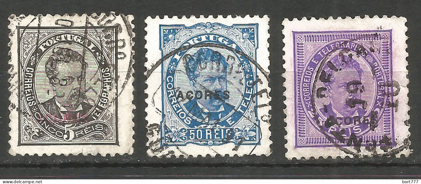 Portugal Azores 1882 Used Stamps Set  - Oblitérés