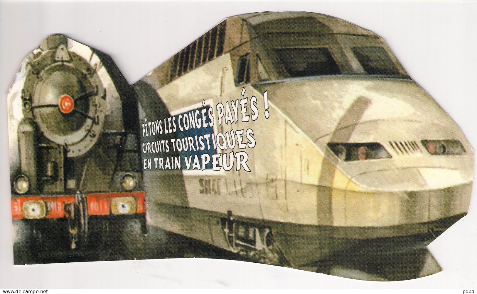 SNCF 26 . Dépliant Horizontal X2 . Format Des  Clichés . Congés . Voyages . Train à Vapeur TGV . CE Cheminot Marseille . - Eisenbahnverkehr