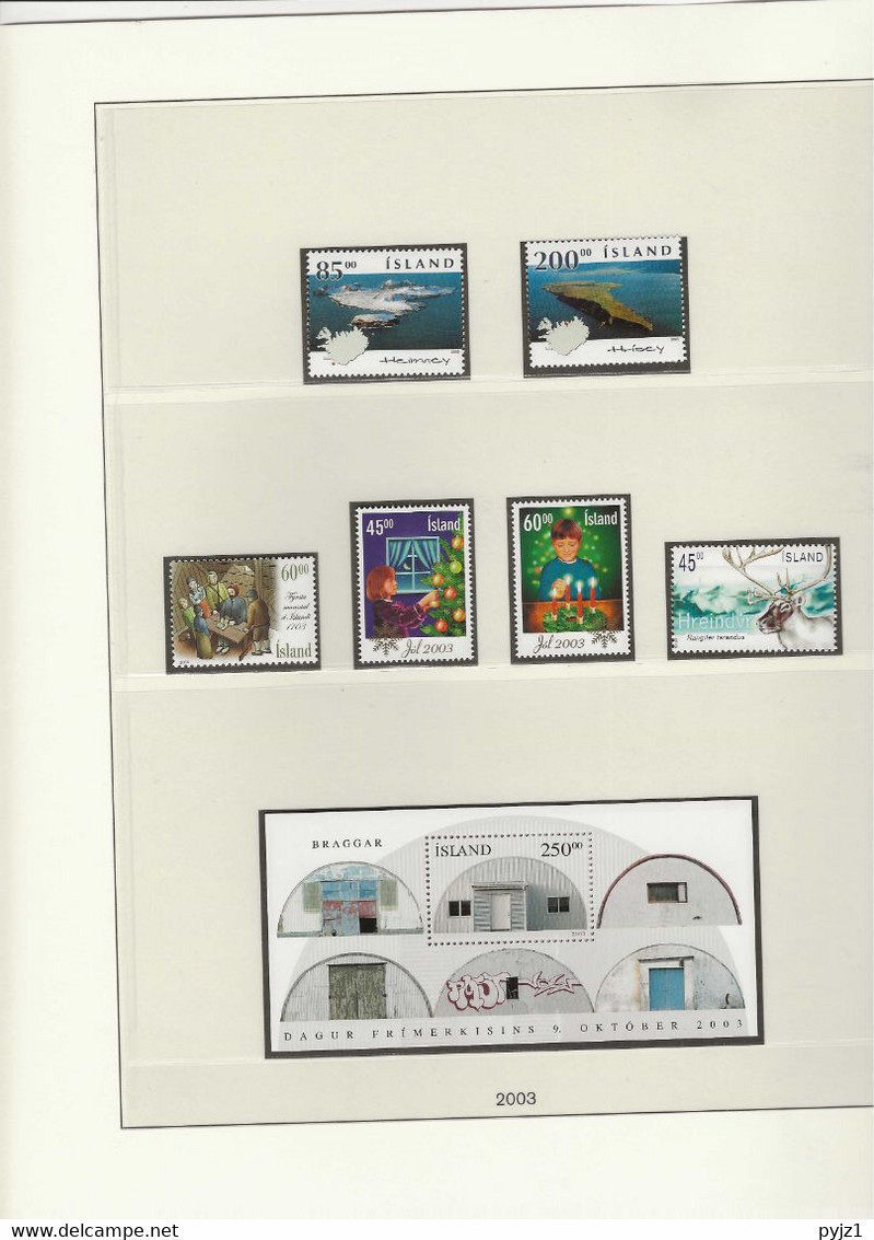 2003 MNH Iceland, Year Complete, Postfris** - Années Complètes