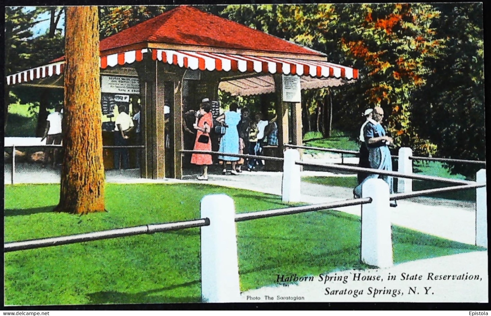 ►    Hafborn Spring House SAratoga Springs N.Y.       POst Card    From Folder  Depliant 1940s - Saratoga Springs