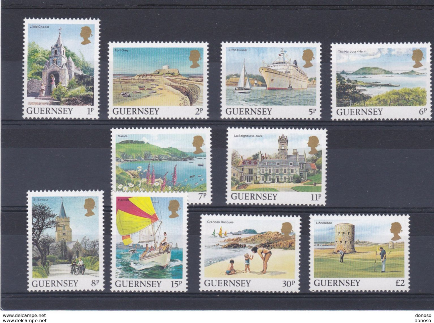 GUERNESEY 1985 VUES Yvert 327-336, Michel 325-334 NEUF** MNH Cote 12,50 Euros - Guernsey