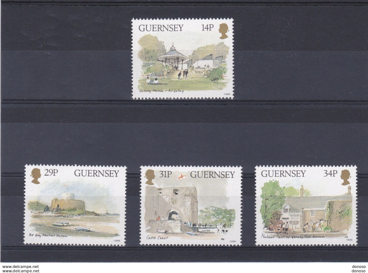 GUERNESEY 1986 Musées Yvert 371-374, Michel 369-372 NEUF** MNH Cote 6,50 Euros - Guernsey