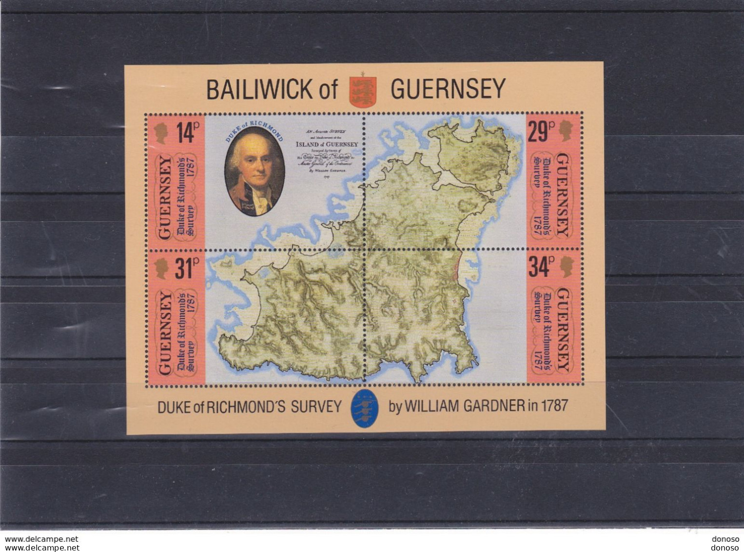 GUERNESEY 1987 CARTE Yvert BF 7, Michel Block 4 NEUF** MNH Cote 7,50 Euros - Guernsey