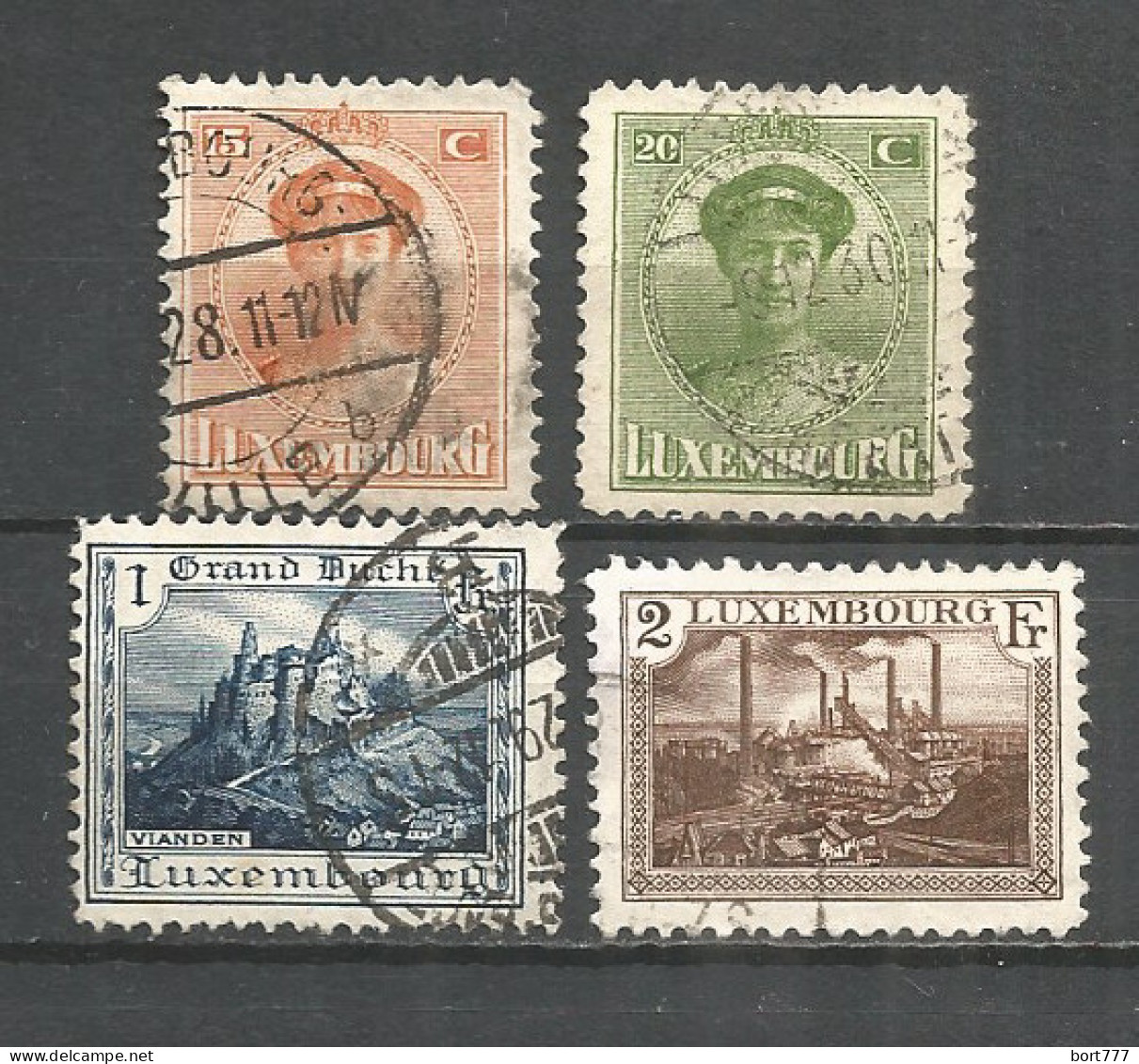 Luxembourg 1925 Used Stamps Set Mi # 161-164 - Gebruikt