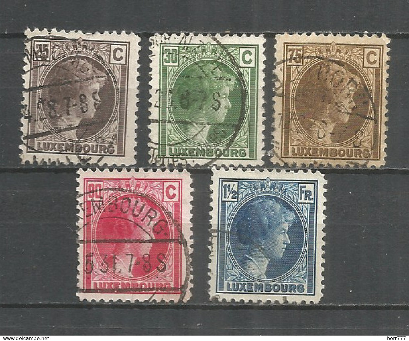 Luxembourg 1927 Used Stamps Set Mi # 187-191 - Gebraucht