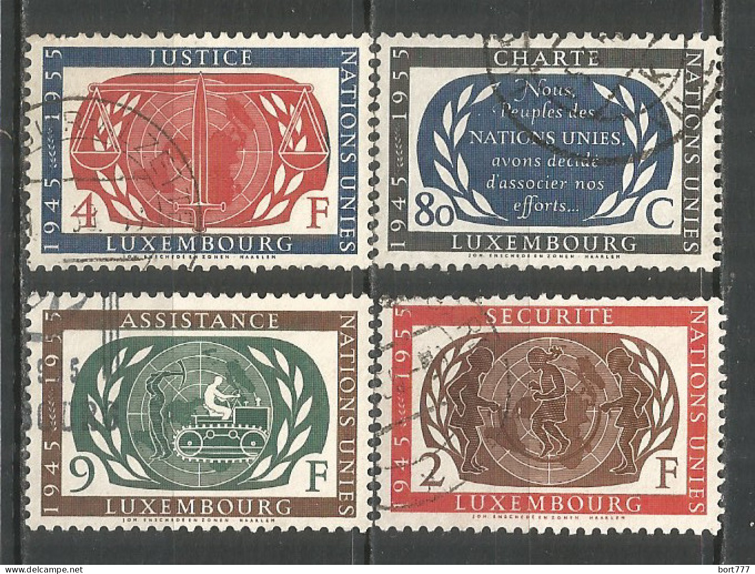 Luxembourg 1955 Used Stamps Set Mi # 537-540 - Oblitérés