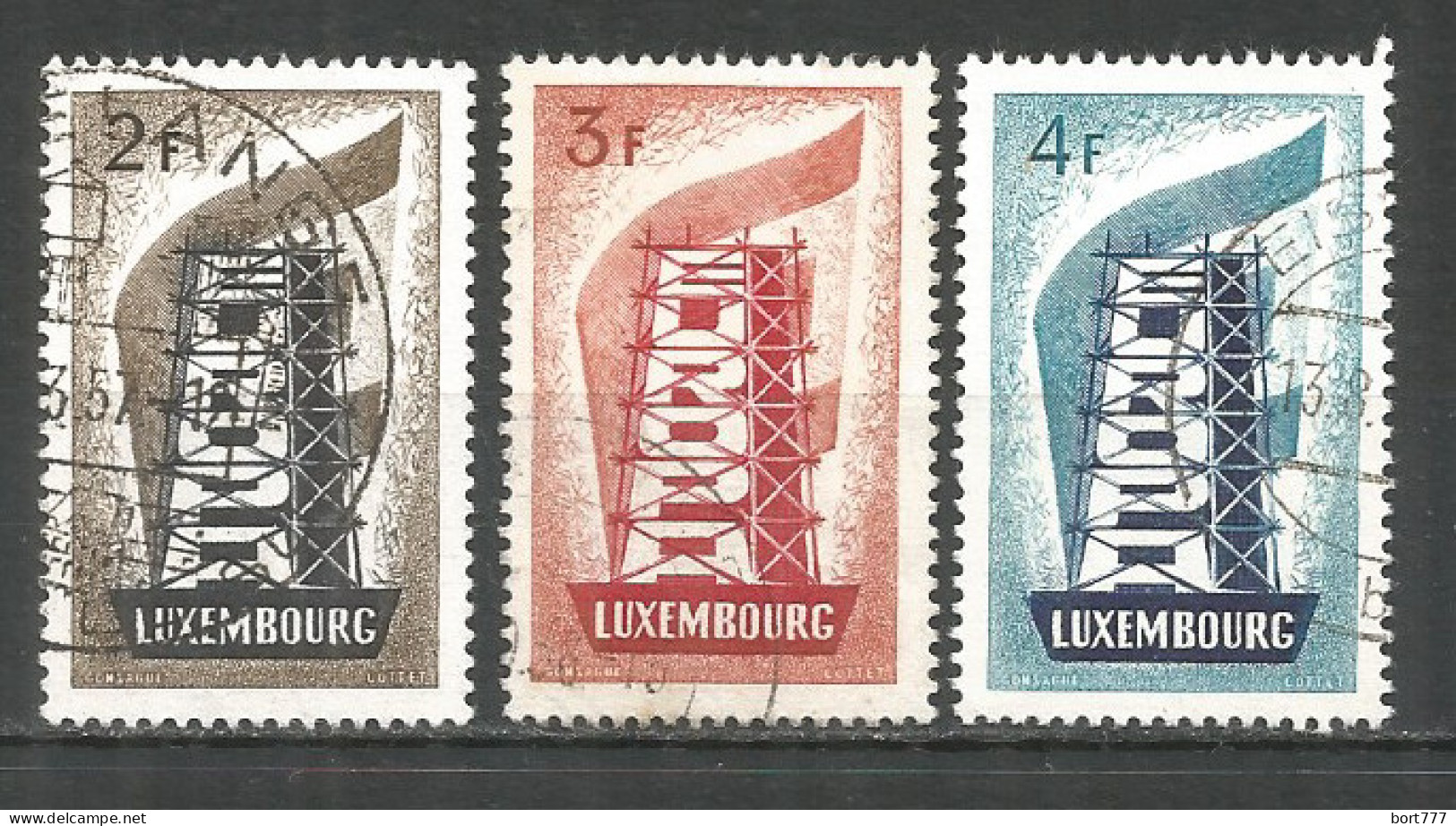 Luxembourg 1956 Used Stamps Set Mi # 555-557 Europa Cept - Used Stamps