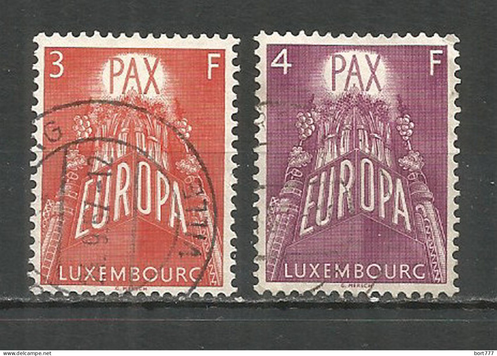 Luxembourg 1957 Used Stamps Set Mi # 572-574 Europa - Oblitérés