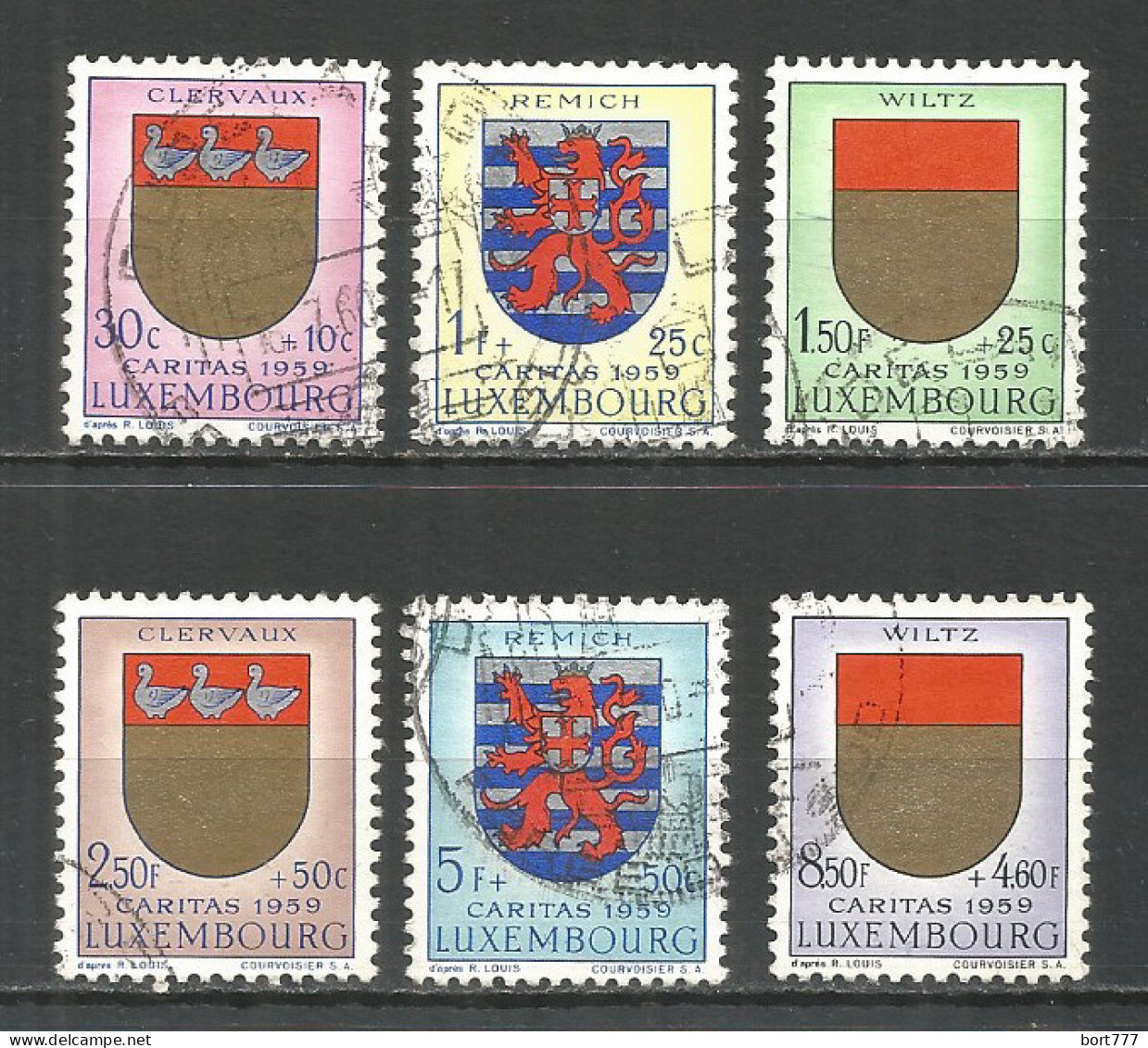 Luxembourg 1959 Used Stamps Set Mi # 612-617 - Gebraucht