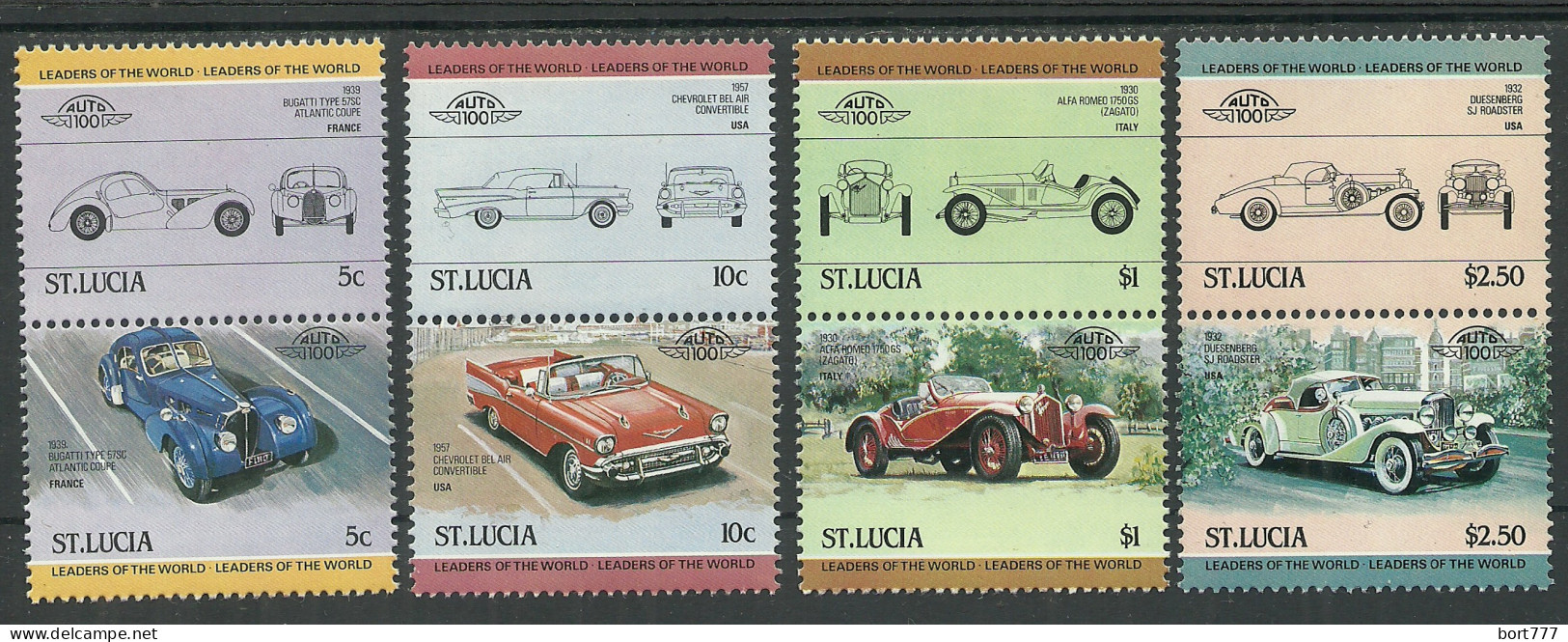 Saint Lucia 1984 Year, Mint Stamps MNH (**) Cars - St.Lucia (1979-...)