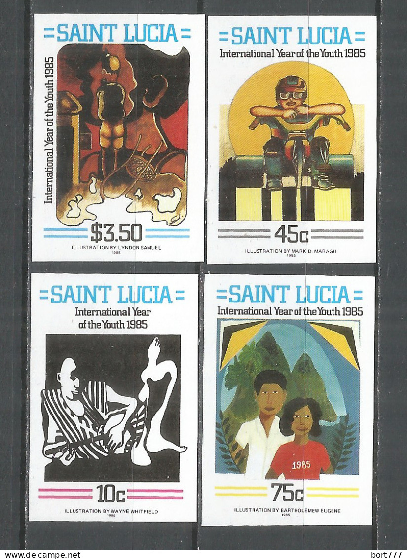 Saint Lucia 1985 Year, Mint Stamps MNH (**) Imperf. - St.Lucia (1979-...)