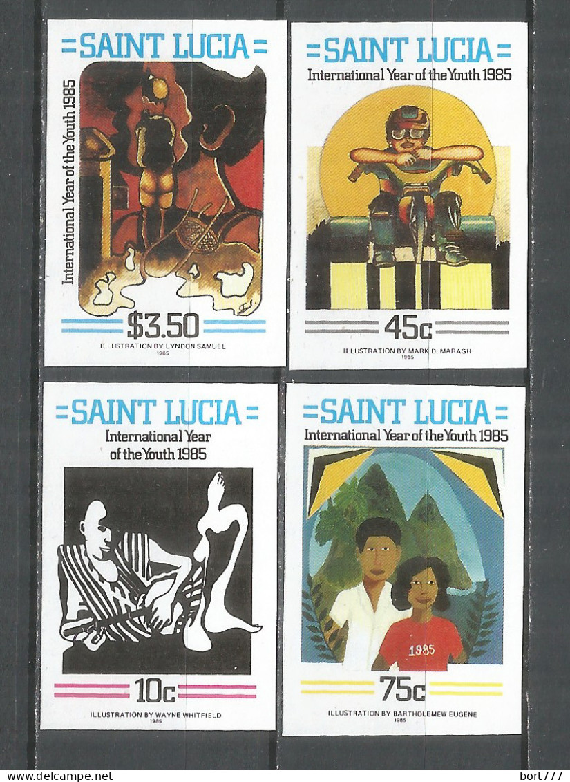 Saint Lucia 1985 Year, Mint Stamps MNH (**) Imperf. - St.Lucie (1979-...)