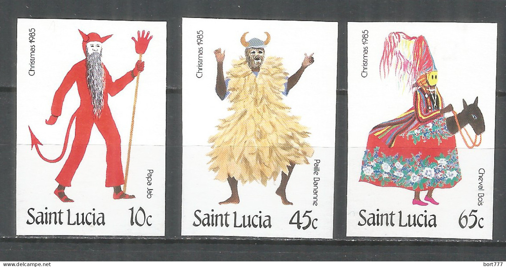 Saint Lucia 1985 Year, Mint Stamps MNH (**) Imperf. - St.Lucia (1979-...)