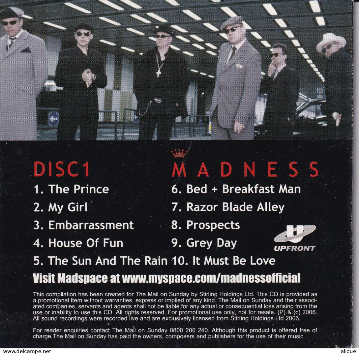 MADNESS - CD THE SUNDAY TIME POCHETTE CARTON - THE EDGE OF THE UNIVERS AND BEYOND PART 1 (LIVE 9 Titres) - Sonstige - Englische Musik