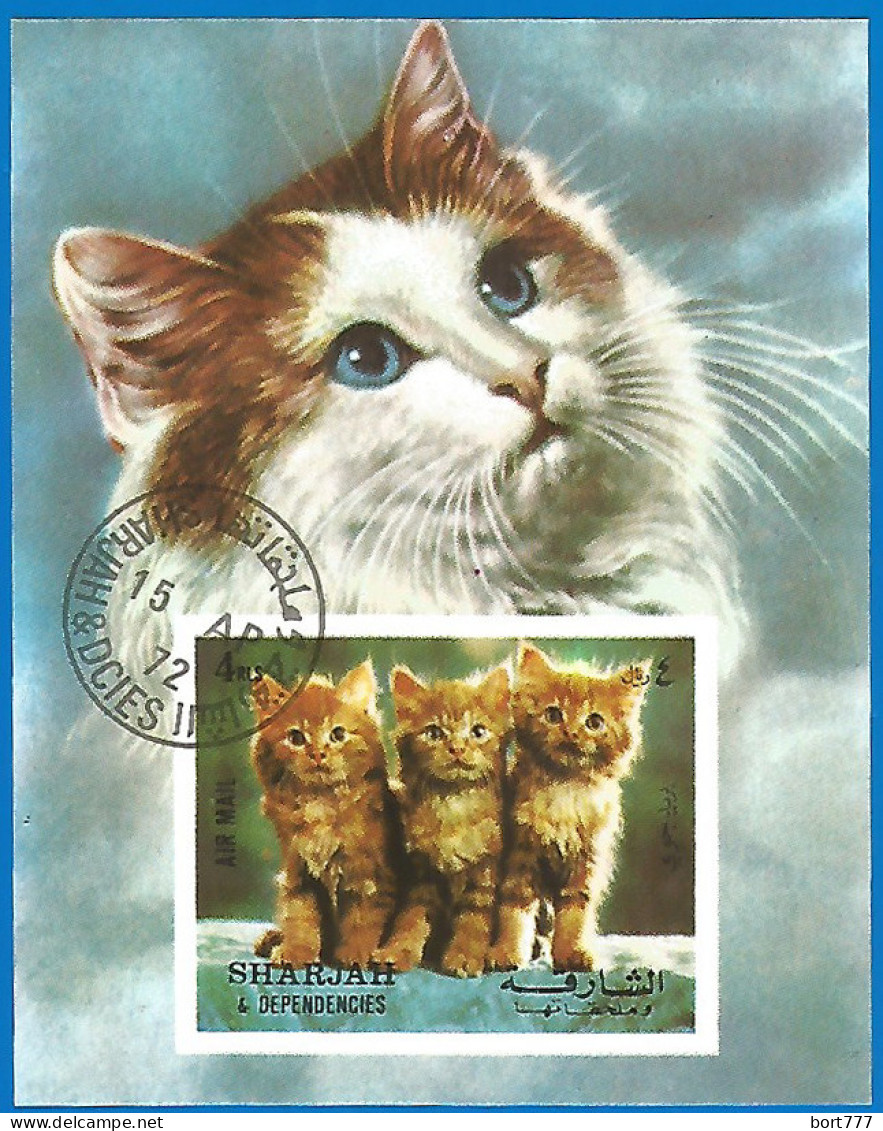 Sharjah 1972 Year, Used Block Cat Imperf. - Schardscha