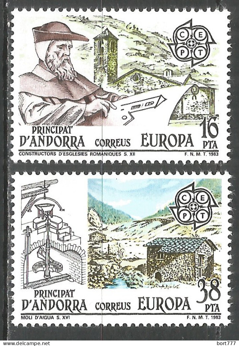 Spanish Andorra 1983 , Mint Stamps MNH (**) Europa Cept - Nuevos