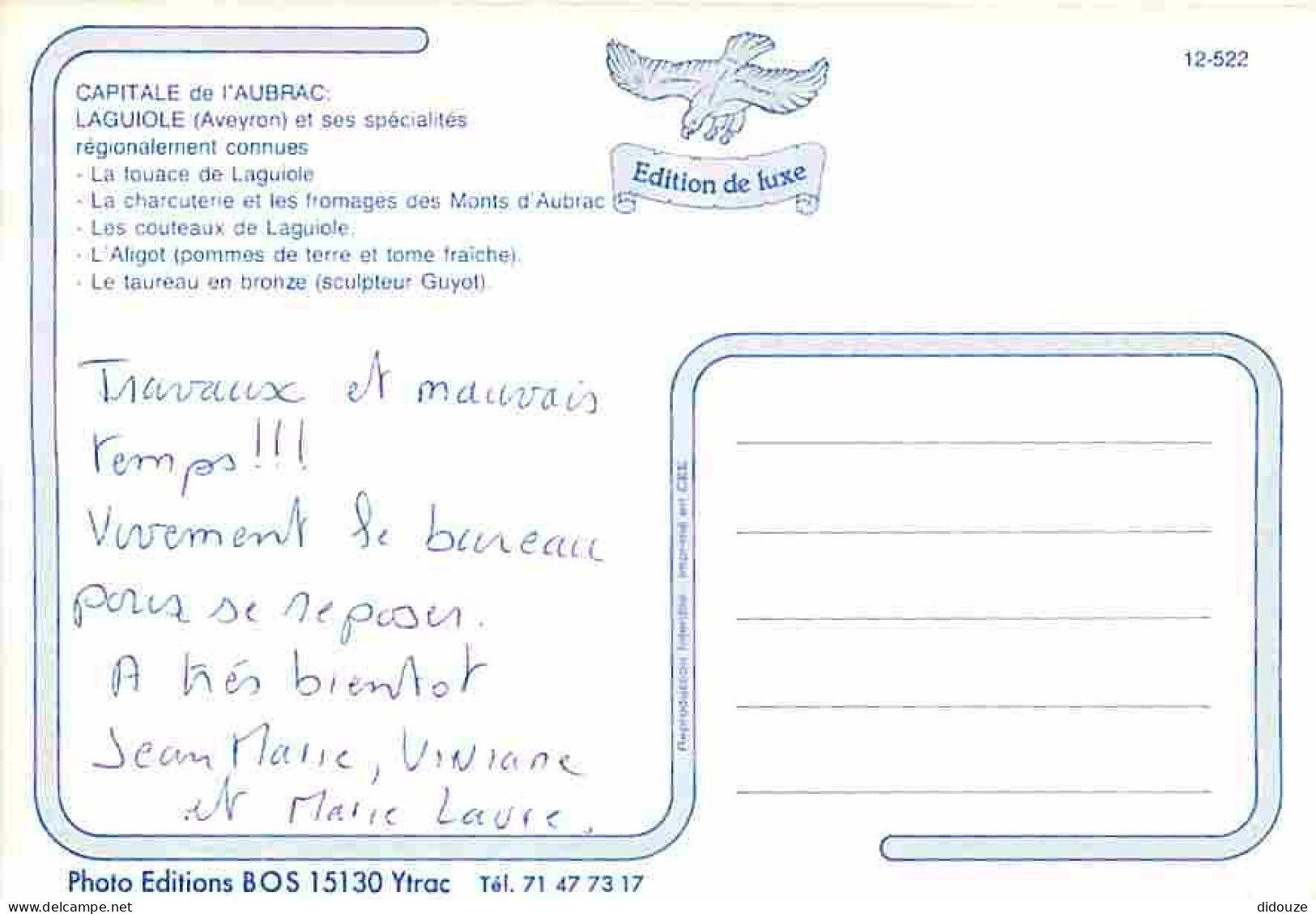 12 - Laguiole - Multivues - Couteaux - Fromages - Charcuterie - Aligot - CPM - Voir Scans Recto-Verso - Laguiole