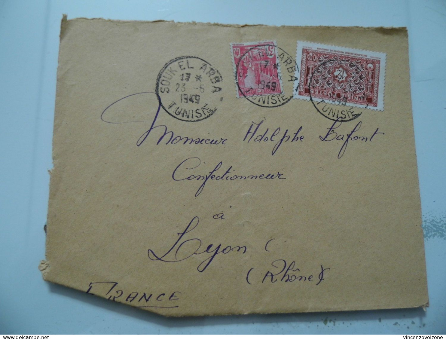 Busta Viaggiata Per La Francia 1949 - Briefe U. Dokumente