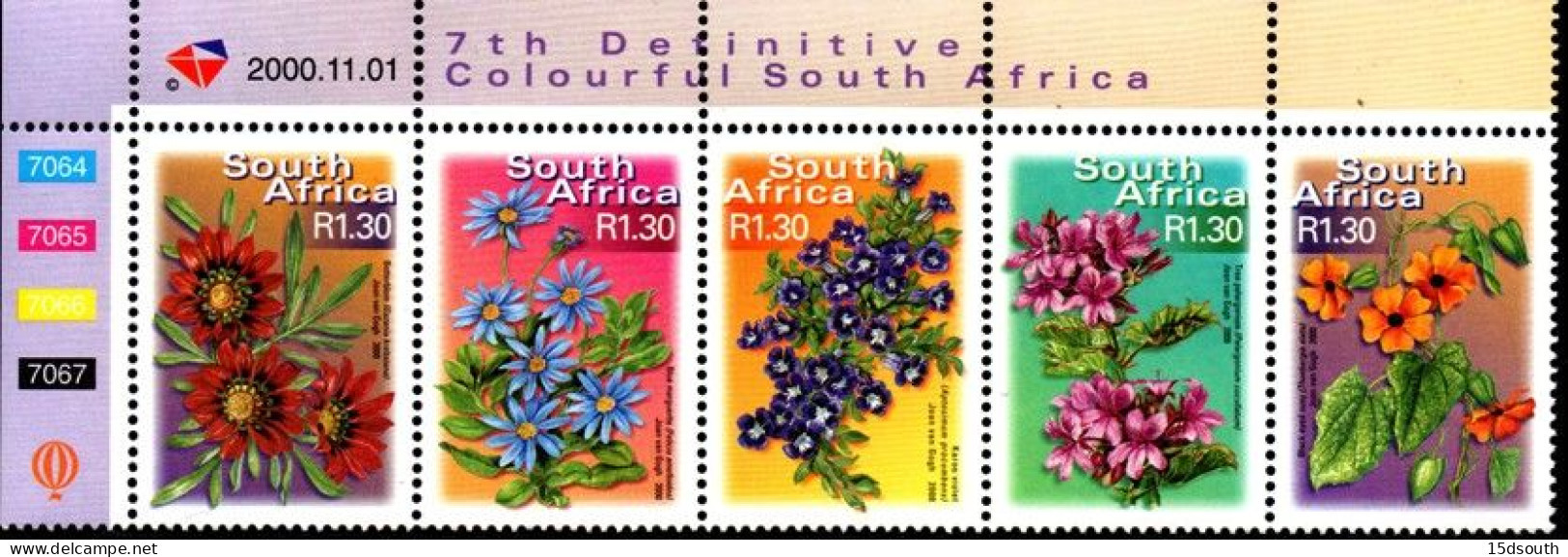 South Africa - 2000 7th Definitive Fauna And Flora R1.30 Control Block (**) (2000.11.01) - Hojas Bloque