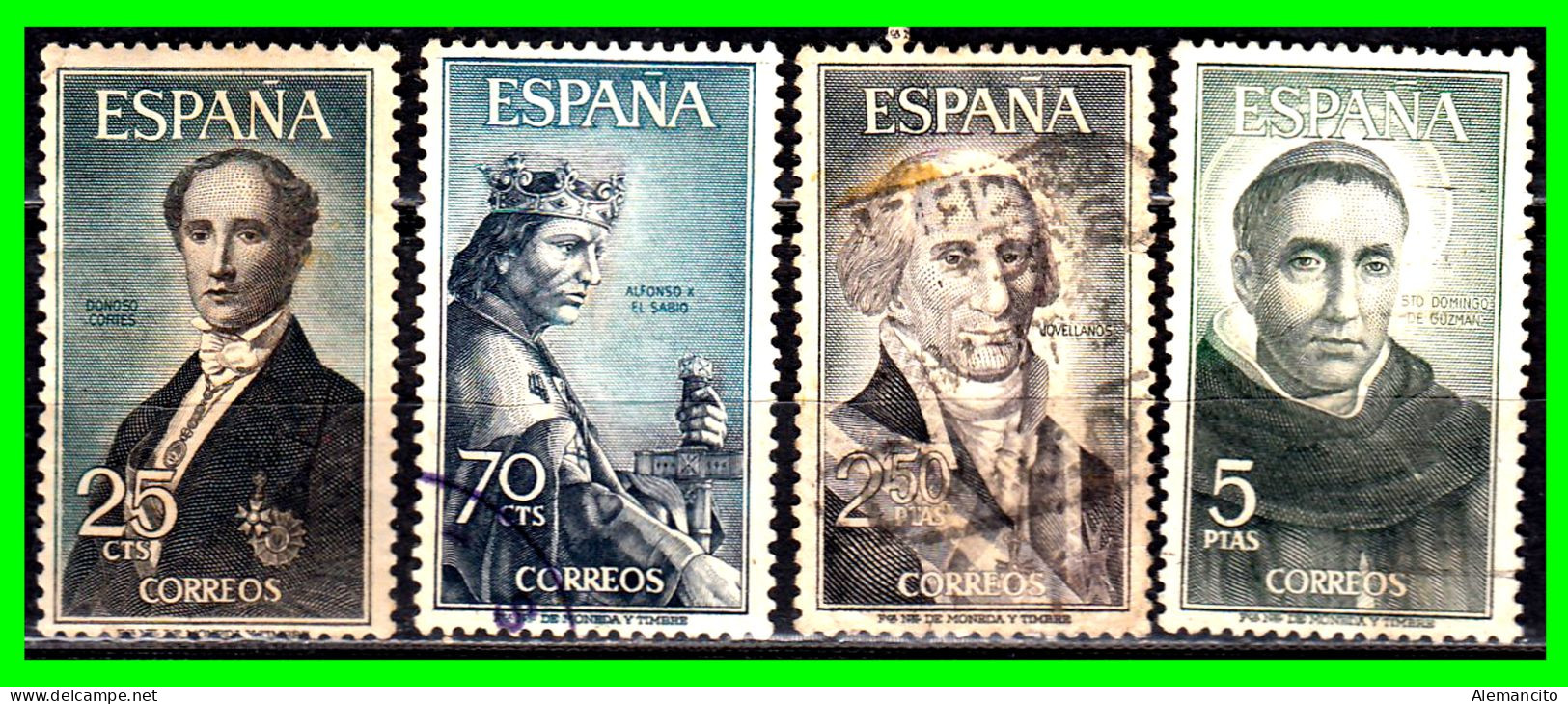 ESPAÑA SELLOS AÑO 1965 - PERSONAJES ESPAÑOLES - SERIE - Oblitérés