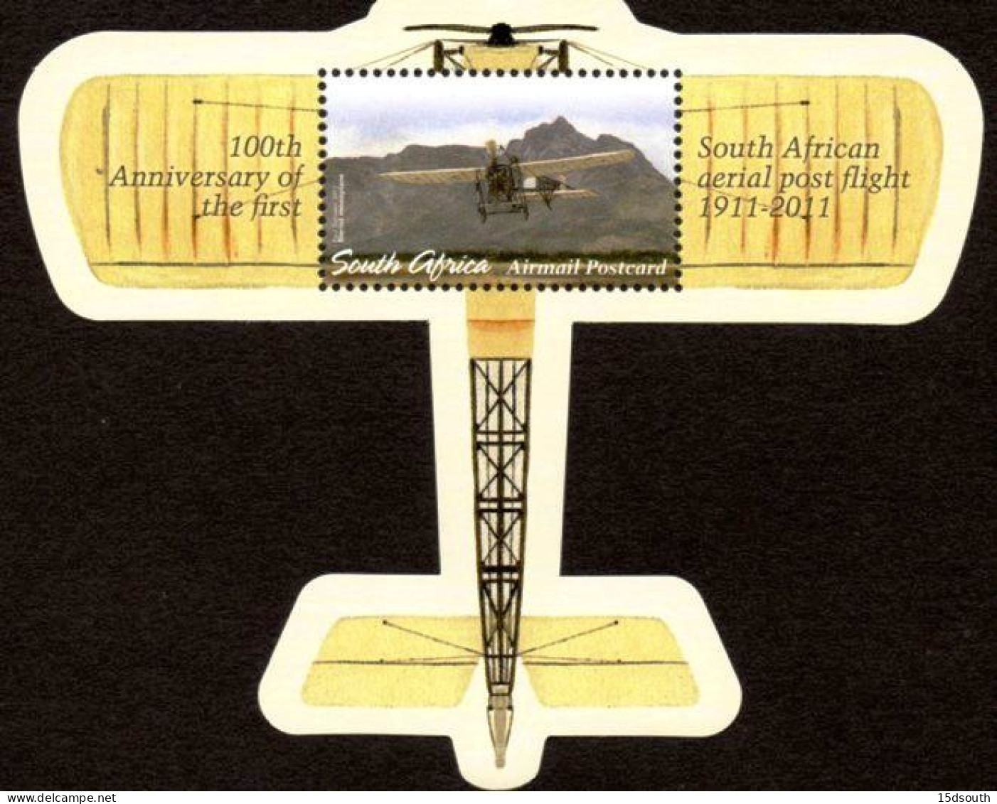 South Africa - 2011 World Post Day First Airmail MS (**) - Ungebraucht