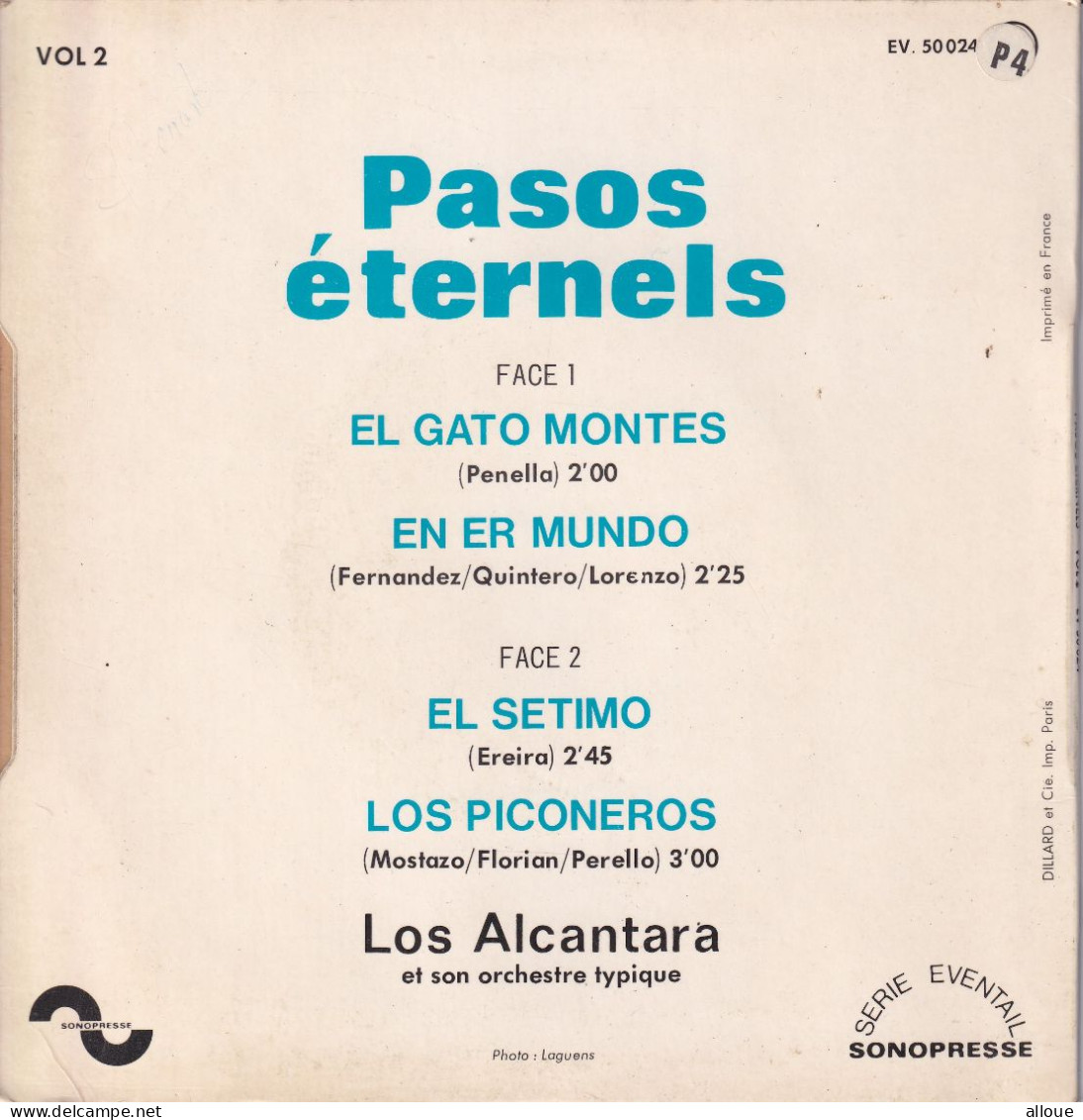 LOS ALCANTARA (PASOS ETERNELS)  - EP FR  - EL GATO MONTES + 3 - Musiques Du Monde