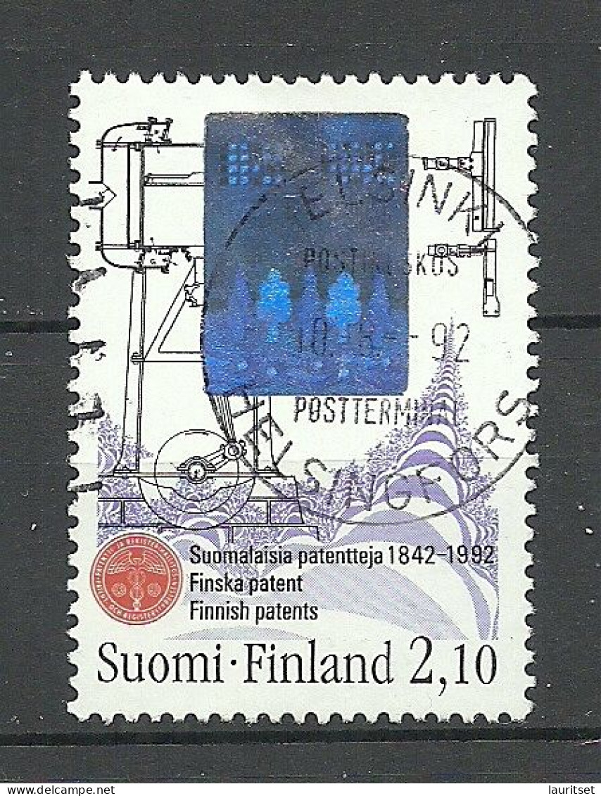 FINLAND FINNLAND 1992 Michel 1175 O Helsinki Marke Mit Hologrammfolie Hologram - Gebraucht