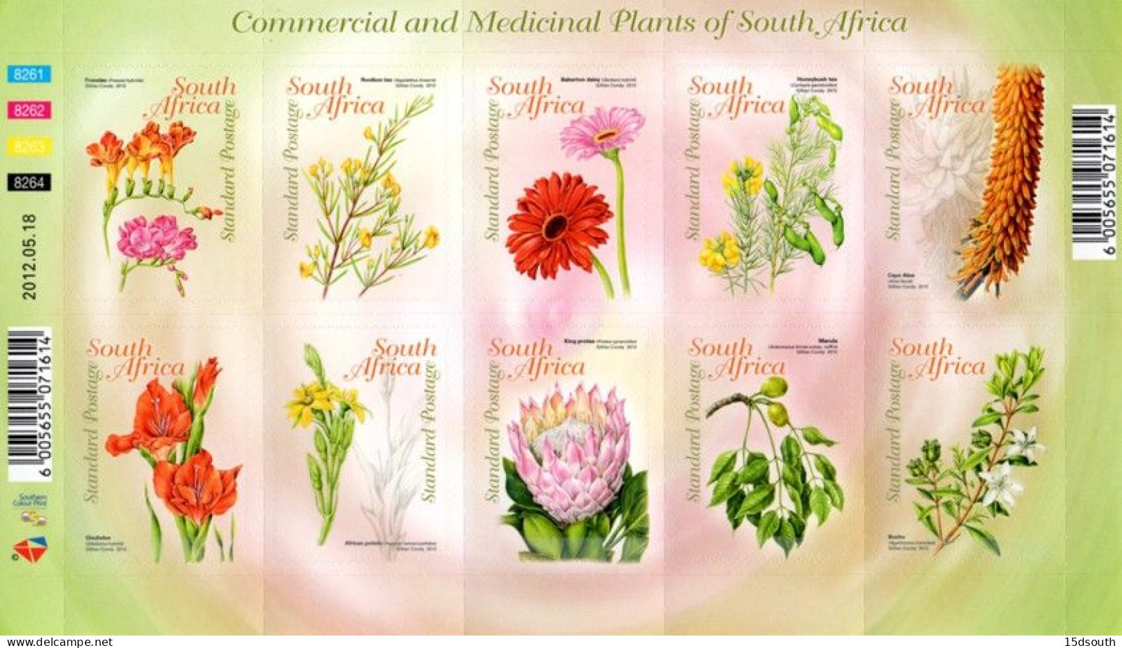 South Africa - 2012 Commercial And Medicinal Plants Sheet (**) - Heilpflanzen