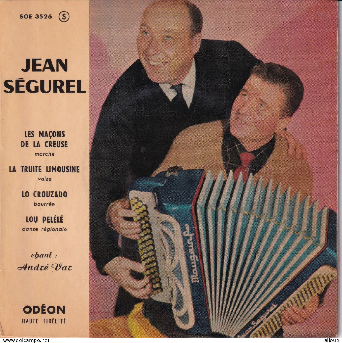 JEAN SEGUREL AVEC ANDRE VAR ET SES TROUBADOURS - EP FR  - LES MACONS DE LA CREUSE + 3 - World Music