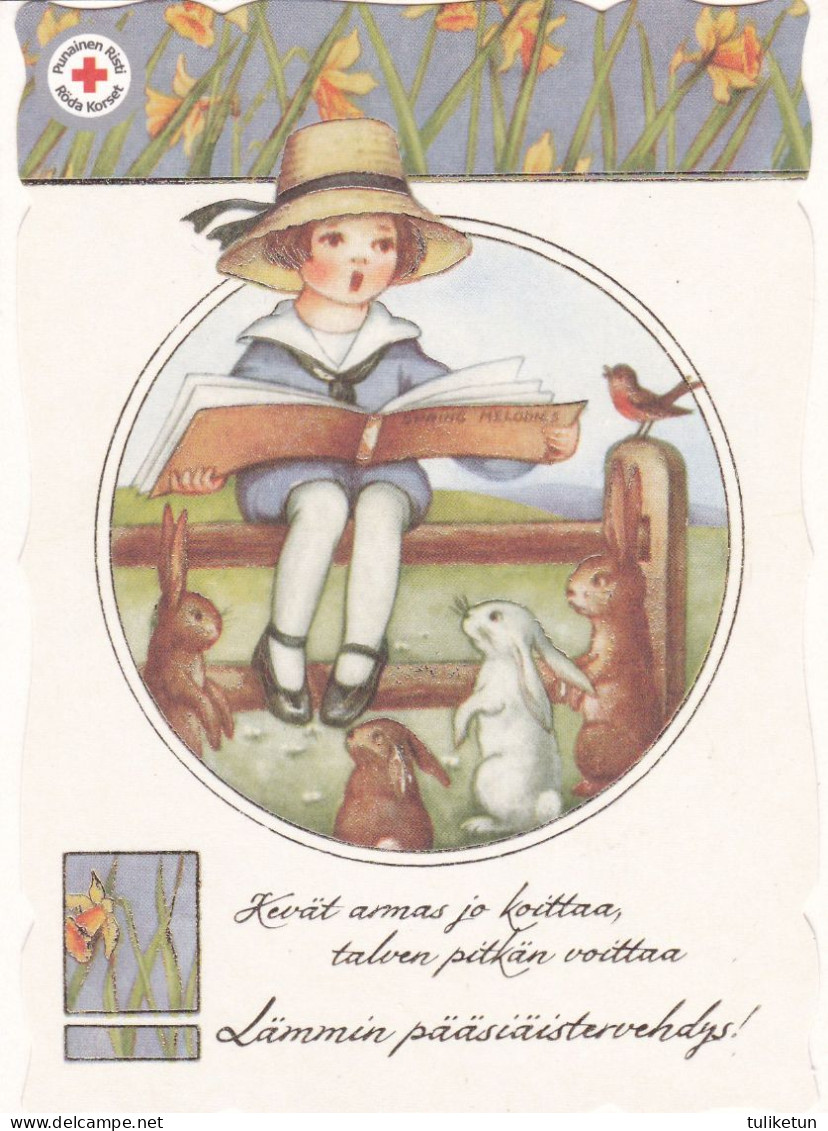 Postal Stationery - Girl Reading Book To Rabbits - Hares - Red Cross 2021 - Suomi Finland - Postage Paid - RARE - Postal Stationery