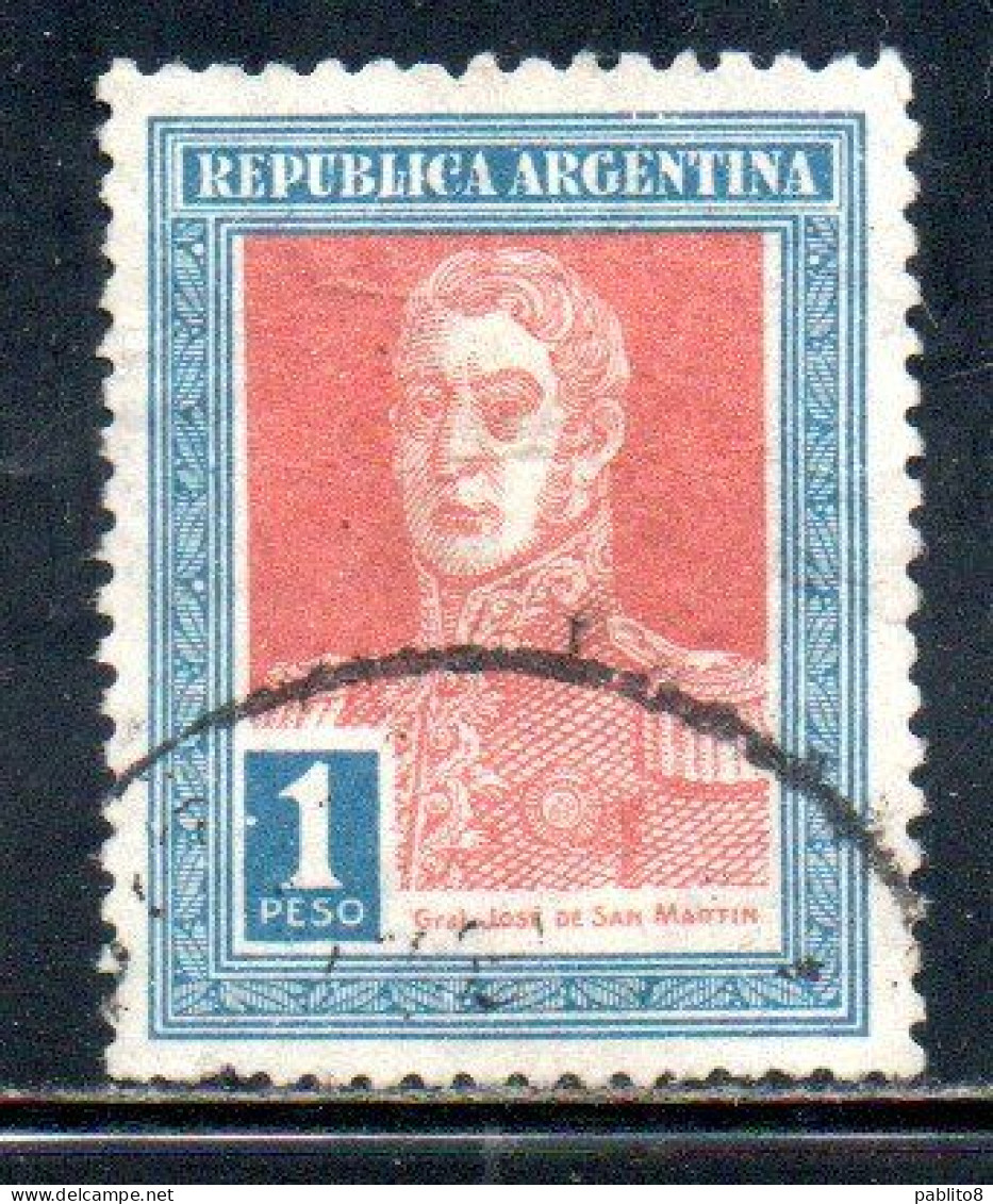 ARGENTINA 1923 JOSE DE SAN MARTIN 1p USED USADO OBLITERE' - Usados