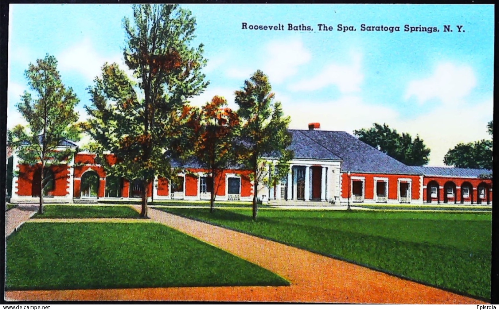 ► Roosevelt Baths Saratoga Springs N.Y.       POst Card    From Folder  Depliant 1940s - Saratoga Springs