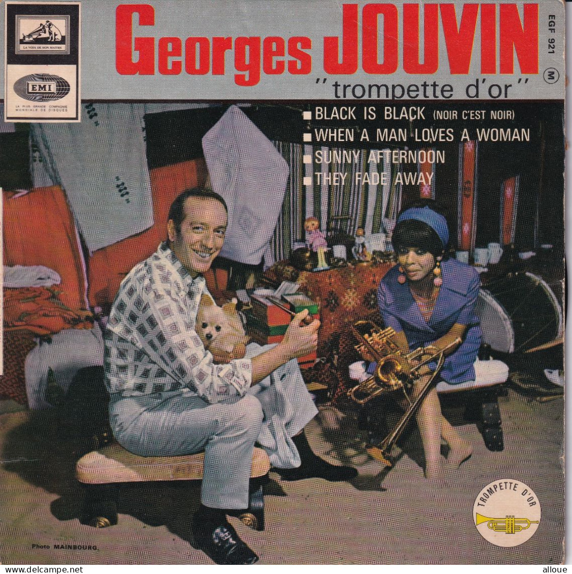 GEORGES JOUVIN ET SA TROMPETTE - FR EP - BLACK IS BLACK - SUNNY AFTERNOON (KINKS) - WHEN A MAN LOVES A WOMAN + 1 - World Music