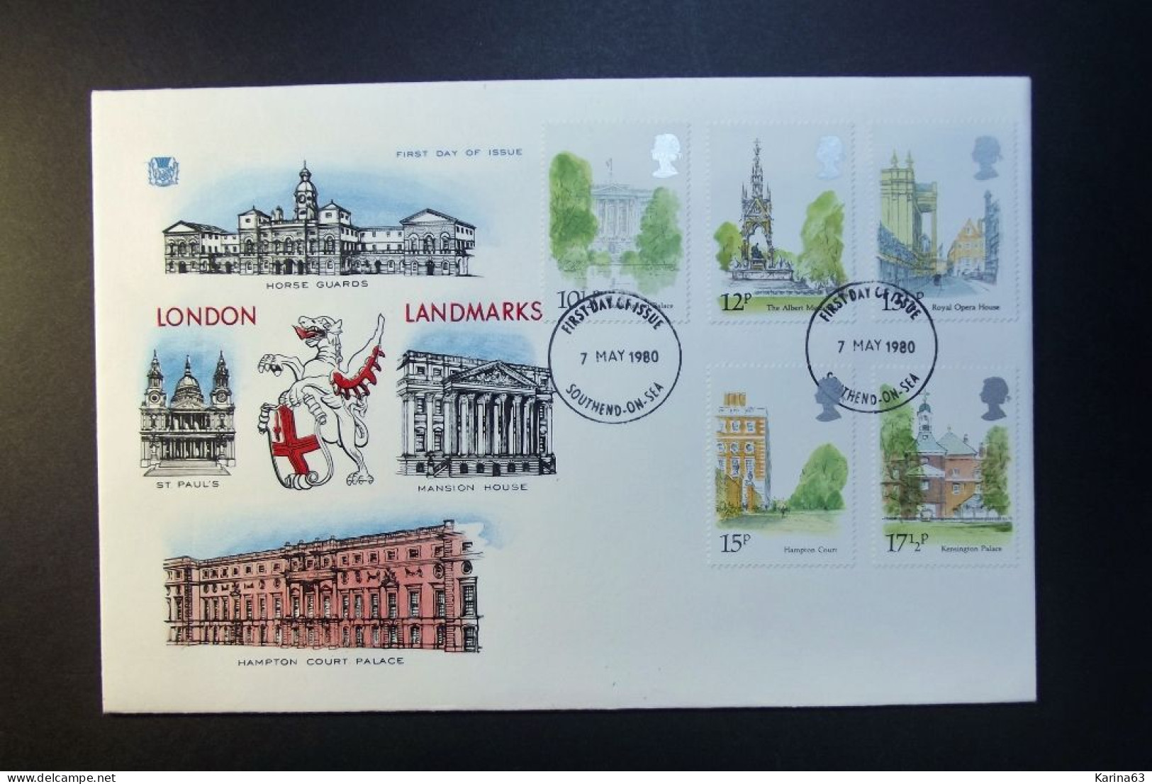 Great Britain - FDC - 1980 - 1 Envelope  - London Landmarks   - Without Insert - Cancellation Southend-on Sea - Essex - 1971-1980 Decimal Issues