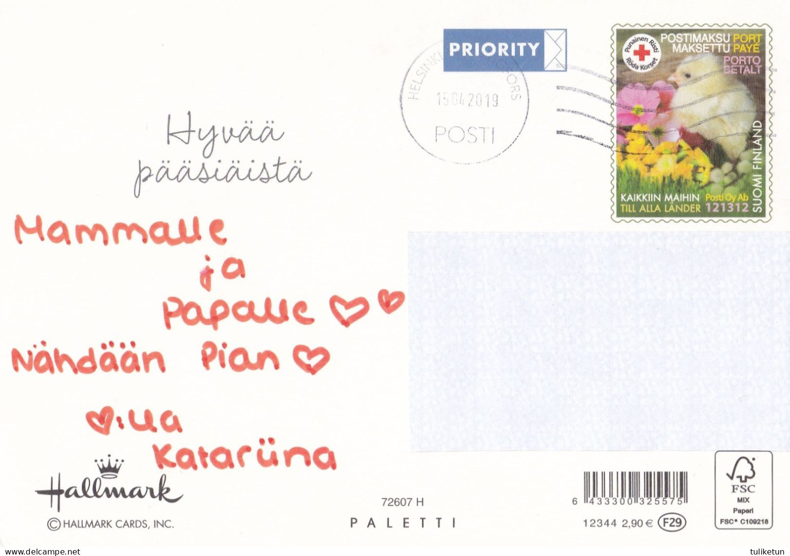 Postal Stationery - Happy Easter - Bunny - Hare - Red Cross 2019 - Suomi Finland - Postage Paid - Interi Postali