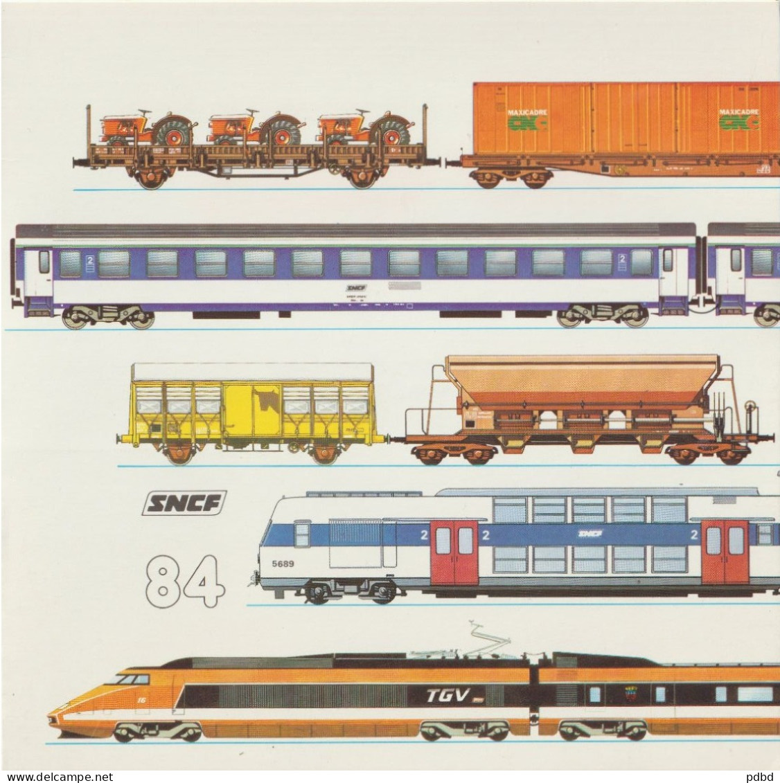 SNCF 25 . Type De Matériel . 1984 . Dépliant Horizontal X2. Meilleurs Voeux SNCF . - Ferrocarril