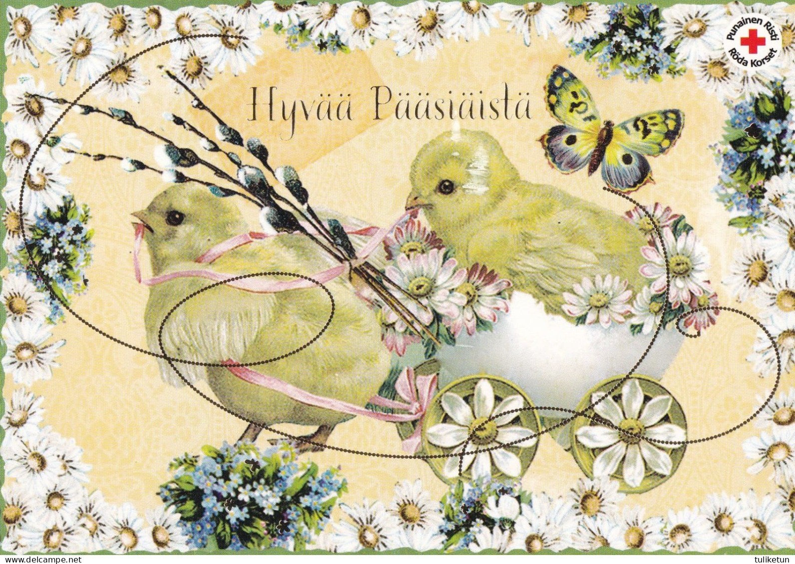 Postal Stationery - Easter Willows - Chicks Travelling With Egg - Red Cross 2013 - Suomi Finland - Postage Paid - Enteros Postales