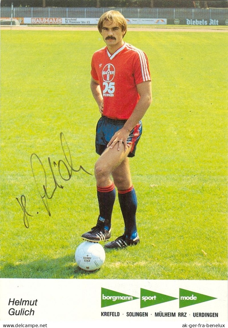 Fußball-Autogrammkarte AK Helmut Gulich FC Bayer 05 Uerdingen 84-85 Krefeld Kleinwallstadt Eintracht Frankfurt Hannover - Autographes