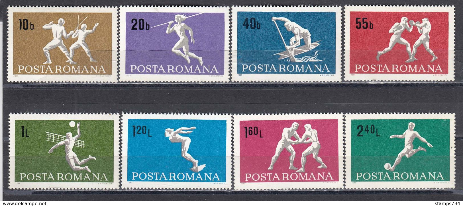 Romania 1969 - Sport, Mi-Nr. 2747/54, MNH** - Ungebraucht