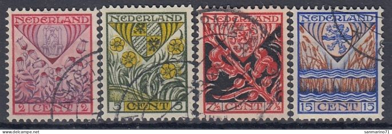 NETHERLANDS 201-204,used,falc Hinged - Usados